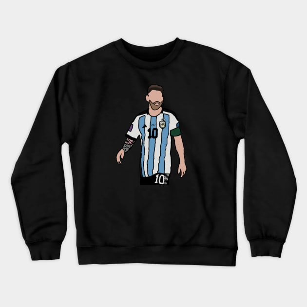 Lionel Messi Argentina 2022 World Cup Crewneck Sweatshirt by Soccer T’s